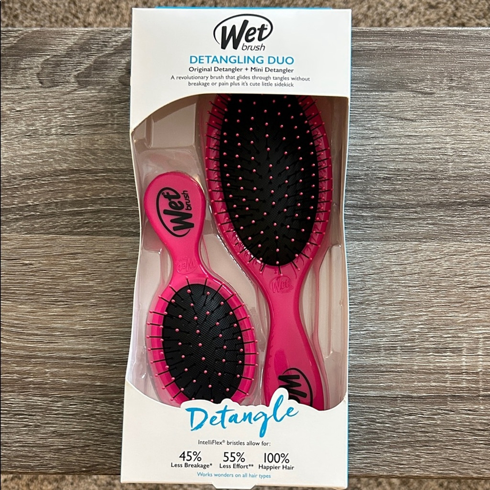 Wet Brush Detangling Duo - Pink